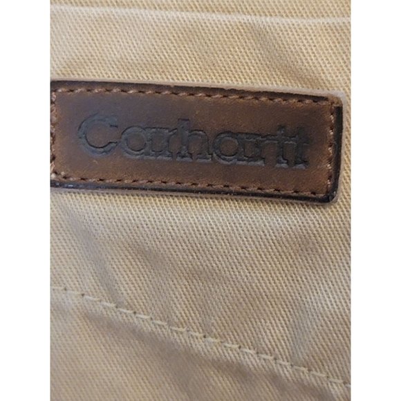 Carhartt Button Down Short Sleeve‎ Tan Work Shirt - Picture 5 of 7